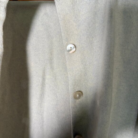 Malo 100% Cashmere Cardigan & Short Sleeve Sweater Cardigan Set Cream Sz Large - Picture 5 of 12